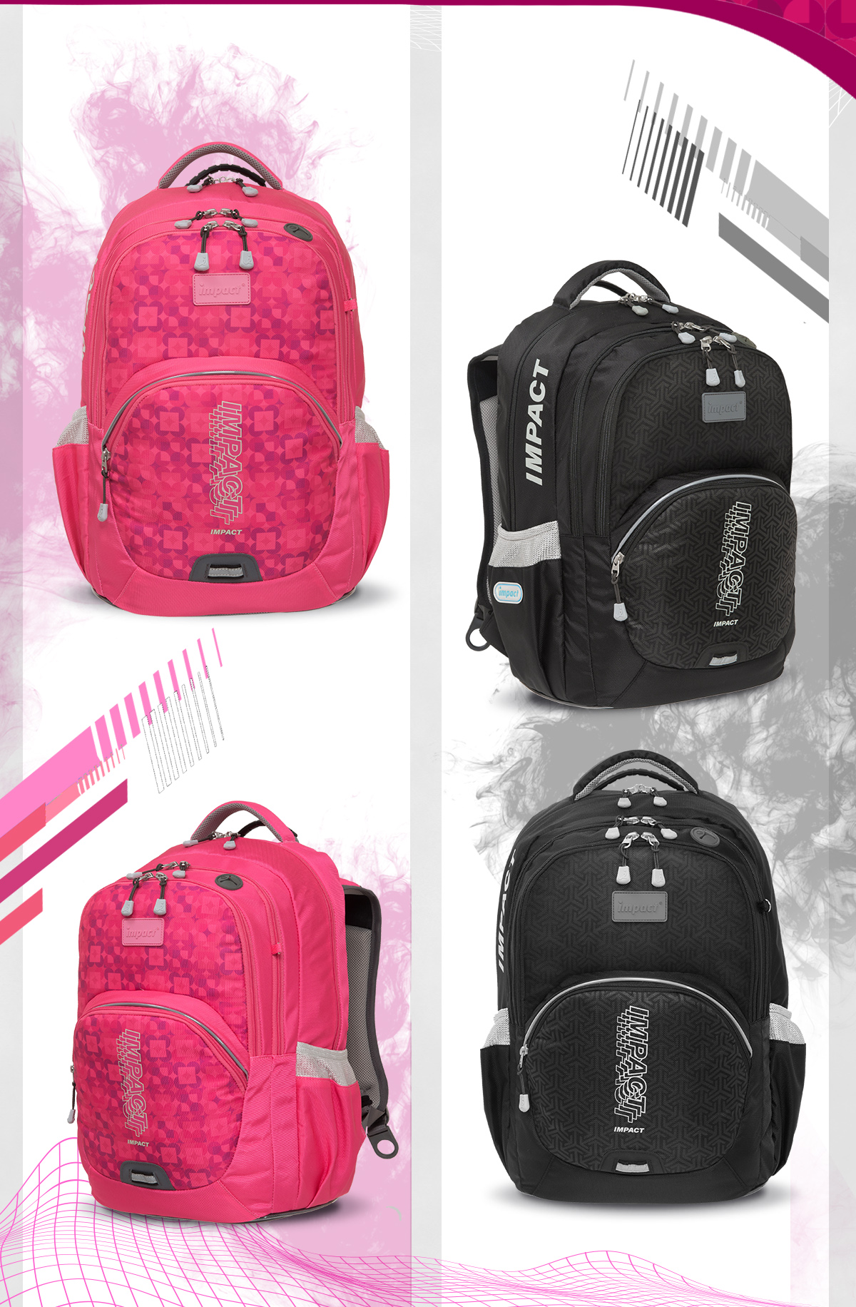 怡寶成長型護脊書包-大-桃紅色 IM00385FC 怡寶成長型護脊書包-大-桃紅色 IM00385FC