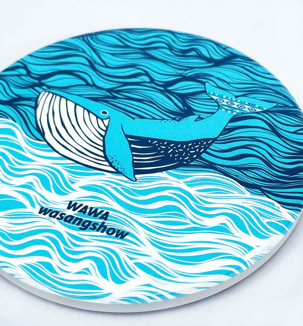 鯨魚浪潮陶瓷杯墊