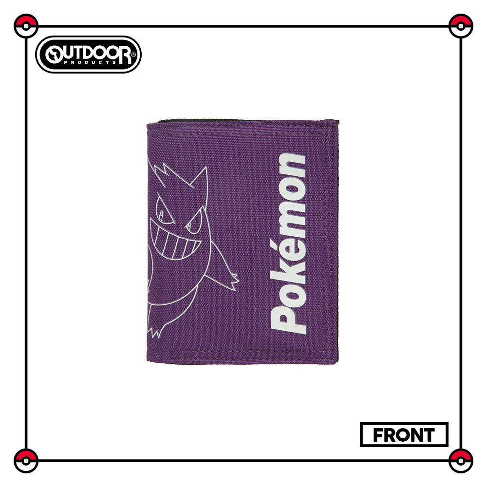 【OUTDOOR】寶可夢Pokemon-夜光耿鬼對折短夾-紫色 ODGO21A06PL