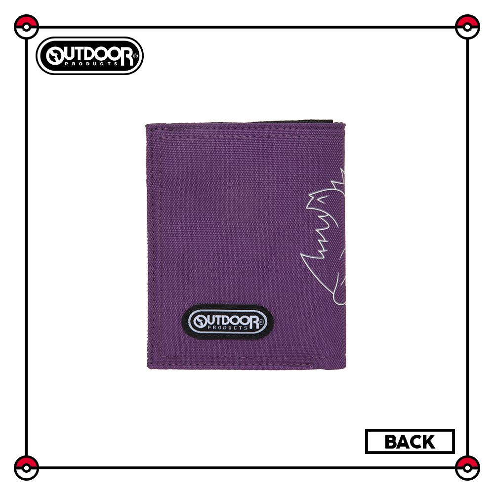 【OUTDOOR】寶可夢Pokemon-夜光耿鬼對折短夾-紫色 ODGO21A06PL