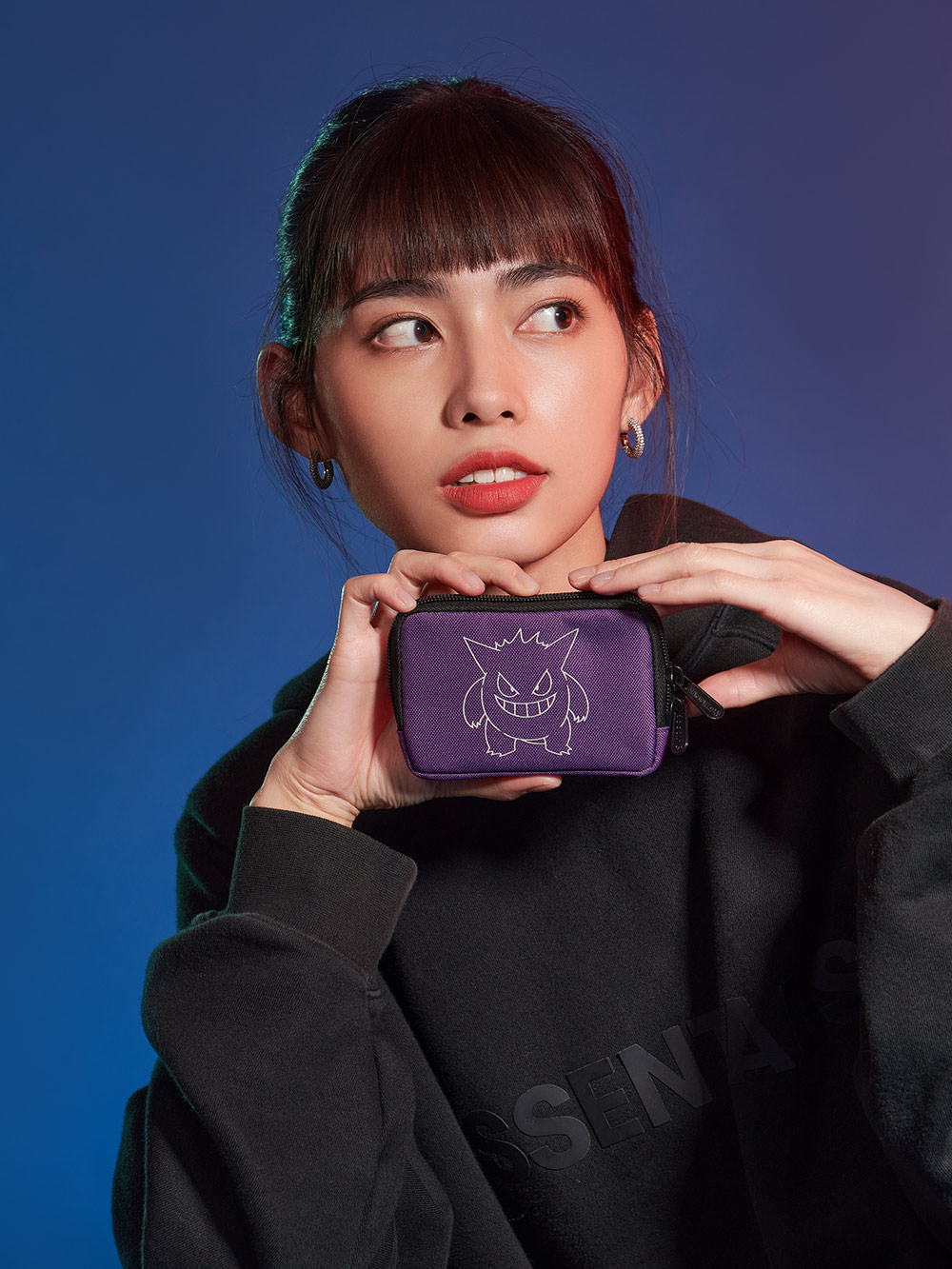 【OUTDOOR】寶可夢Pokemon-夜光耿鬼零錢包-紫色 ODGO21A07PL