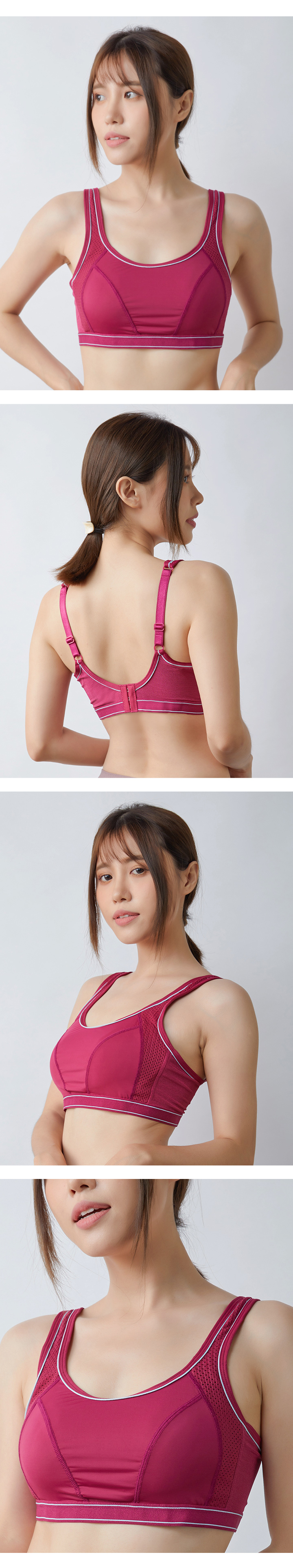 Pink Lady No Steel Ring Sports Bra Back Button Stable Concentrated  Breathable Mesh Vest - Shop pinklady95 Women's Underwear - Pinkoi