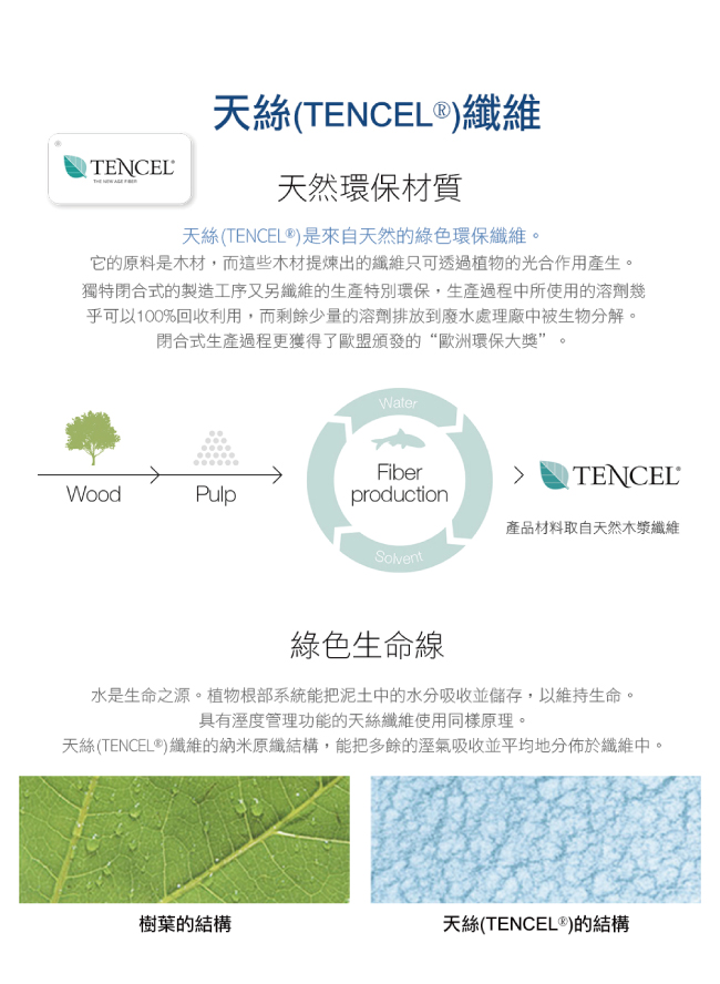 鴻宇 HongYew - 雙人床包枕套組/ 天絲300織 / 素色 天絲 萊賽爾-波納藍