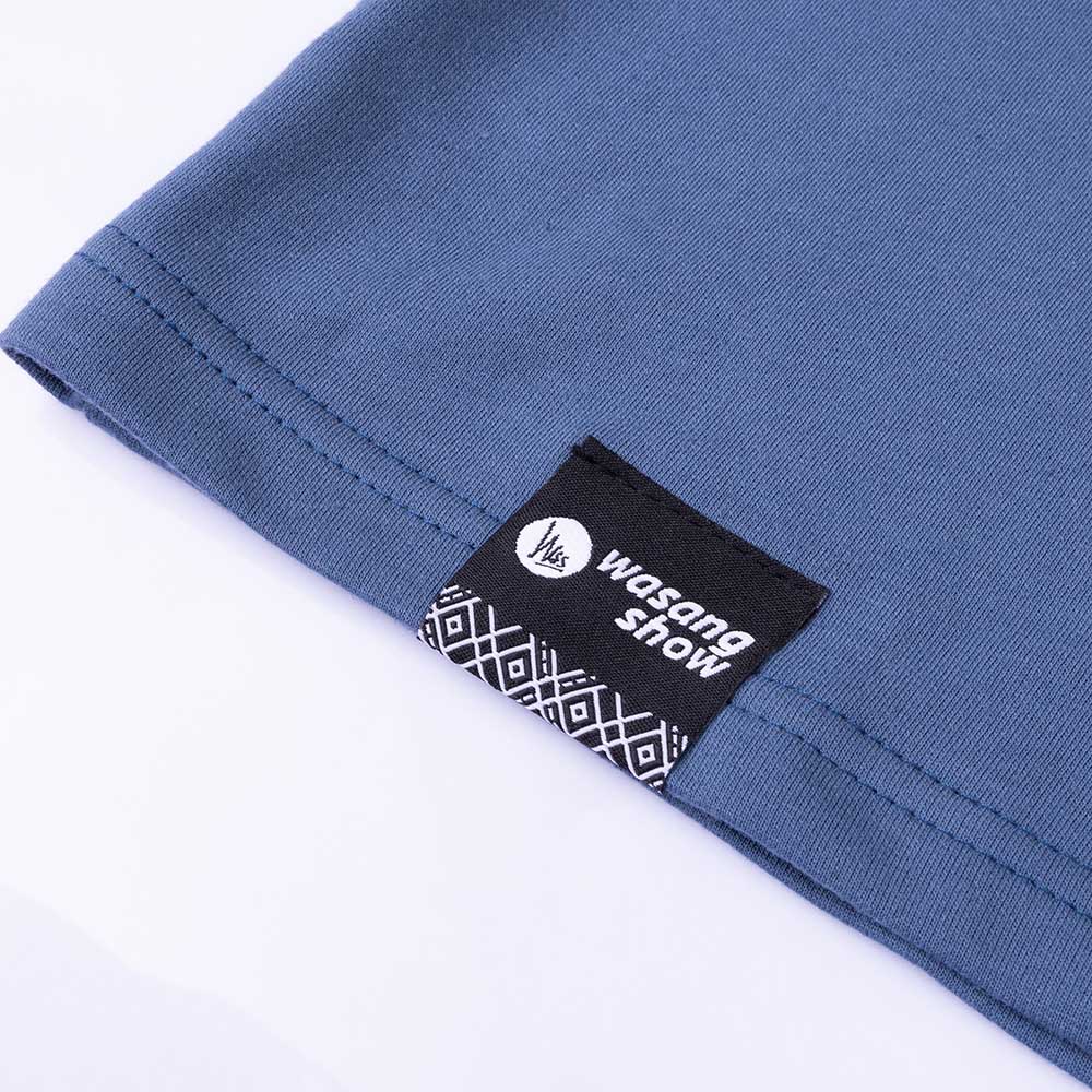 幾何貓頭鷹刺繡中性款TEE