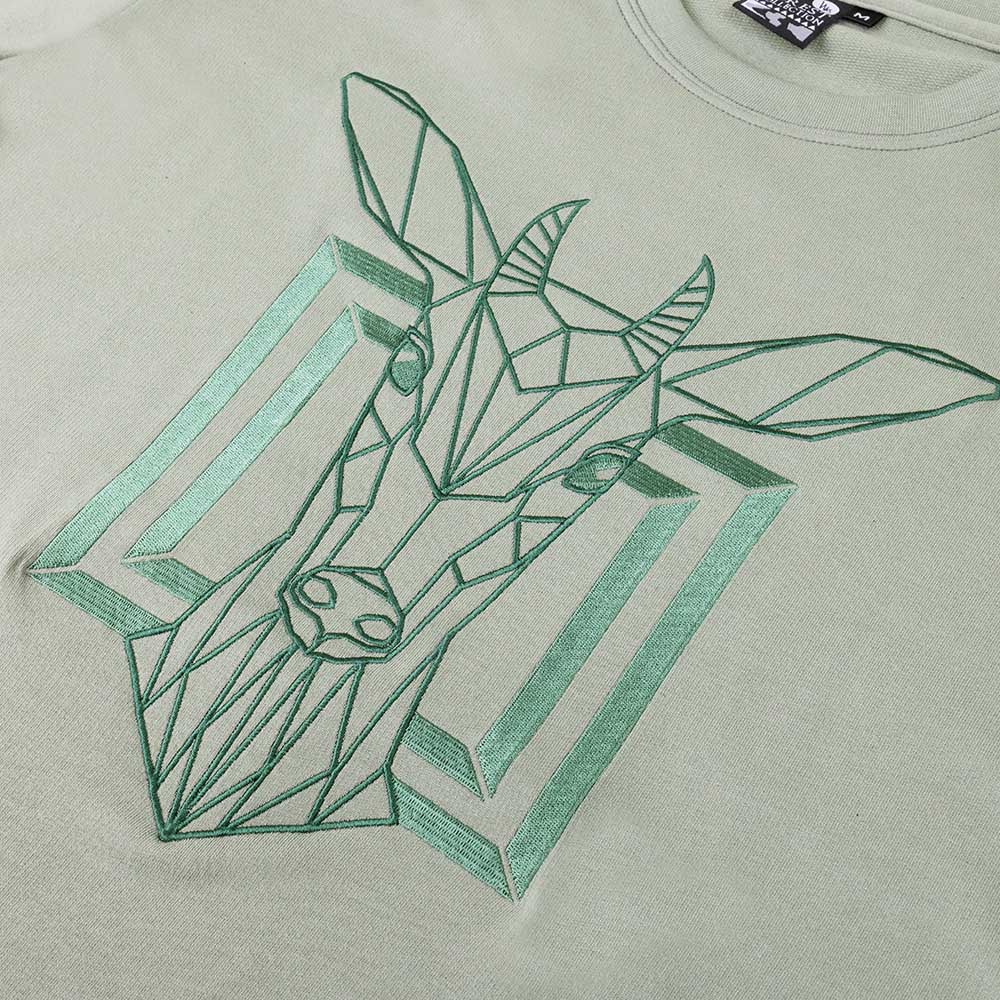 幾何山羊刺繡中性款TEE