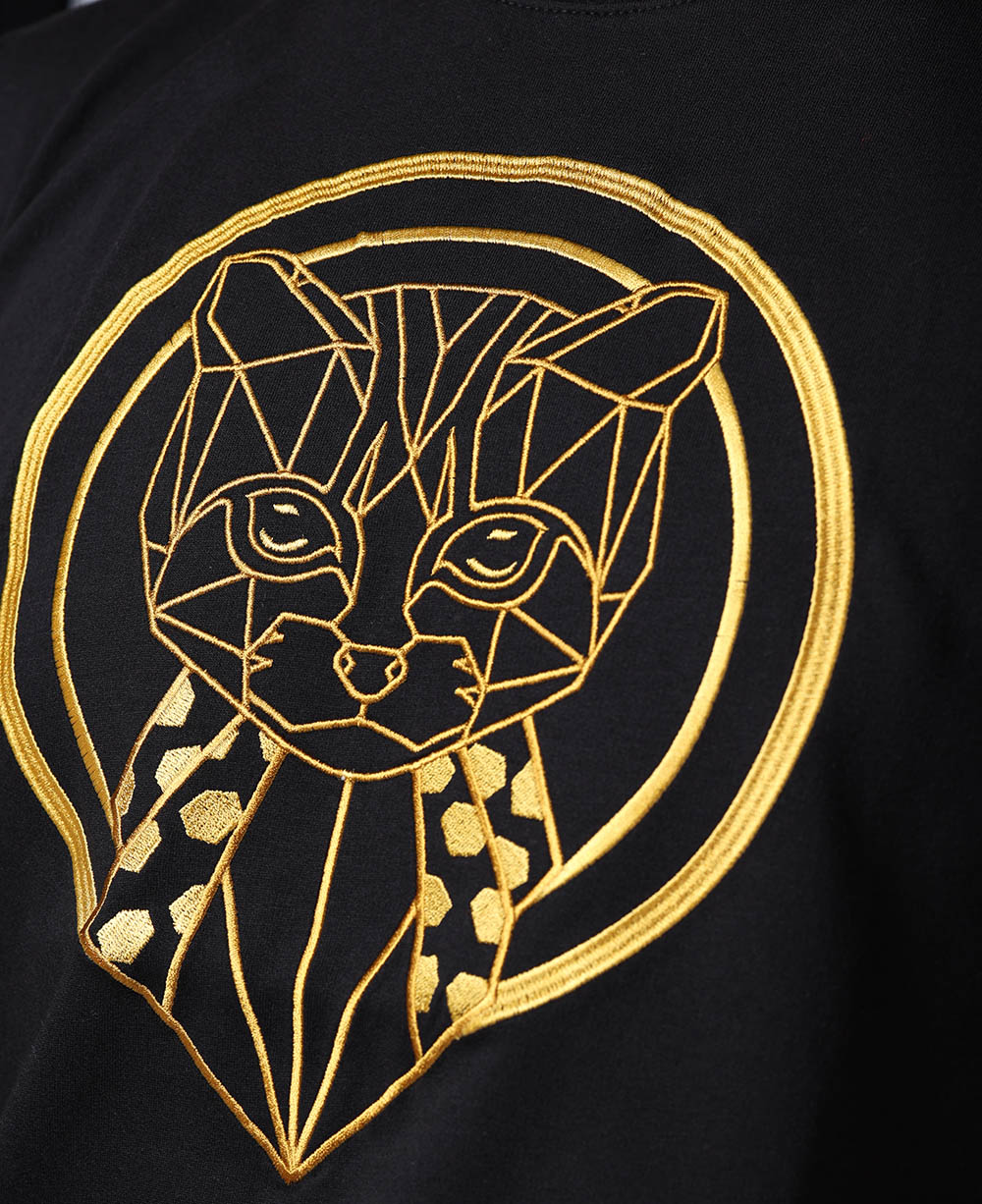 幾何石虎刺繡中性款TEE