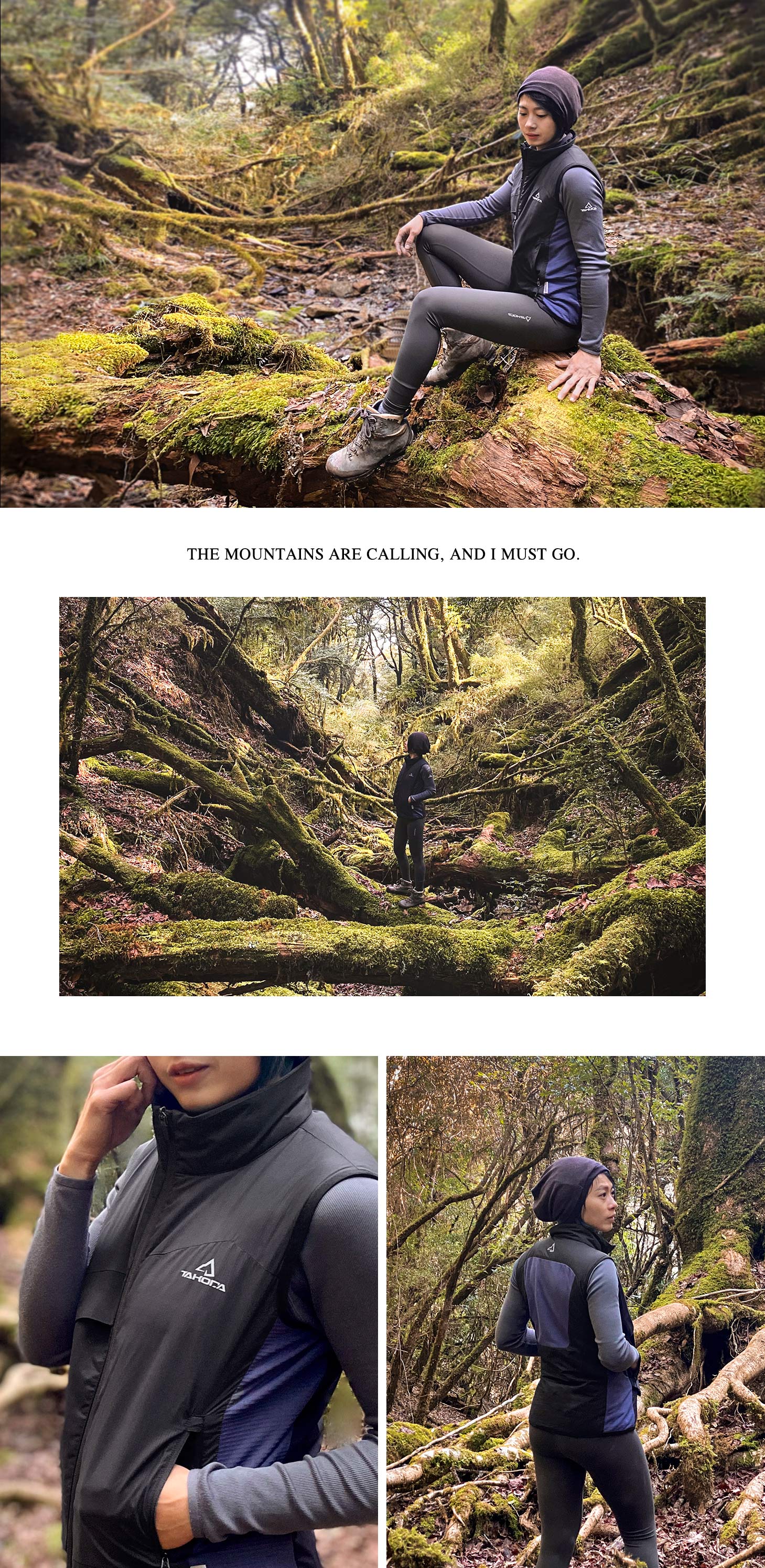 TAKODA 輕量防風科技保溫棉登山背心 女款 黑色 TAKODA 輕量防風科技保溫棉登山背心 女款 黑色