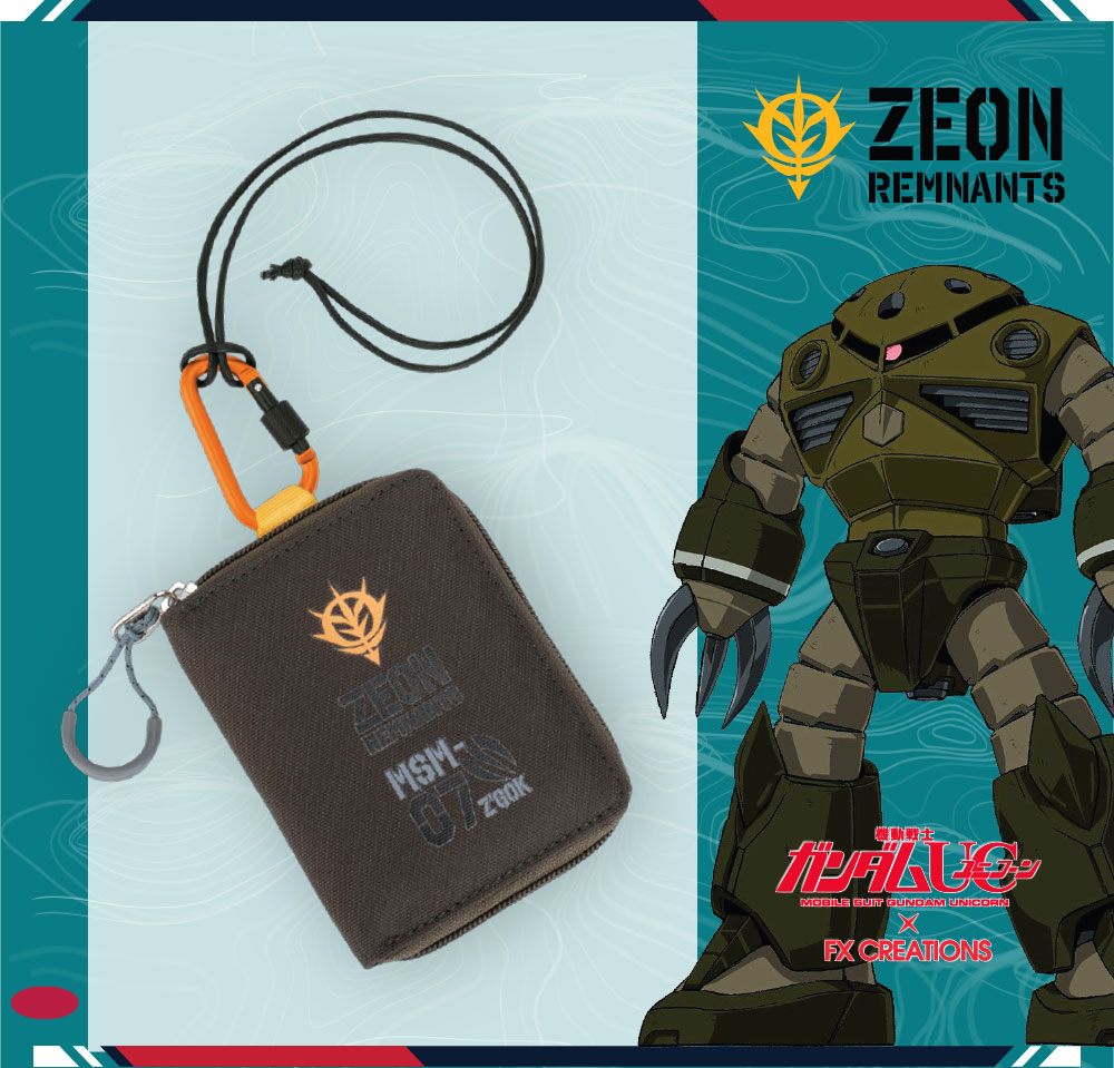 【獨角獸鋼彈聯名系列】MSM-07 茲寇克 掛頸式票卡零錢包 #綠 GUCW76299-06
