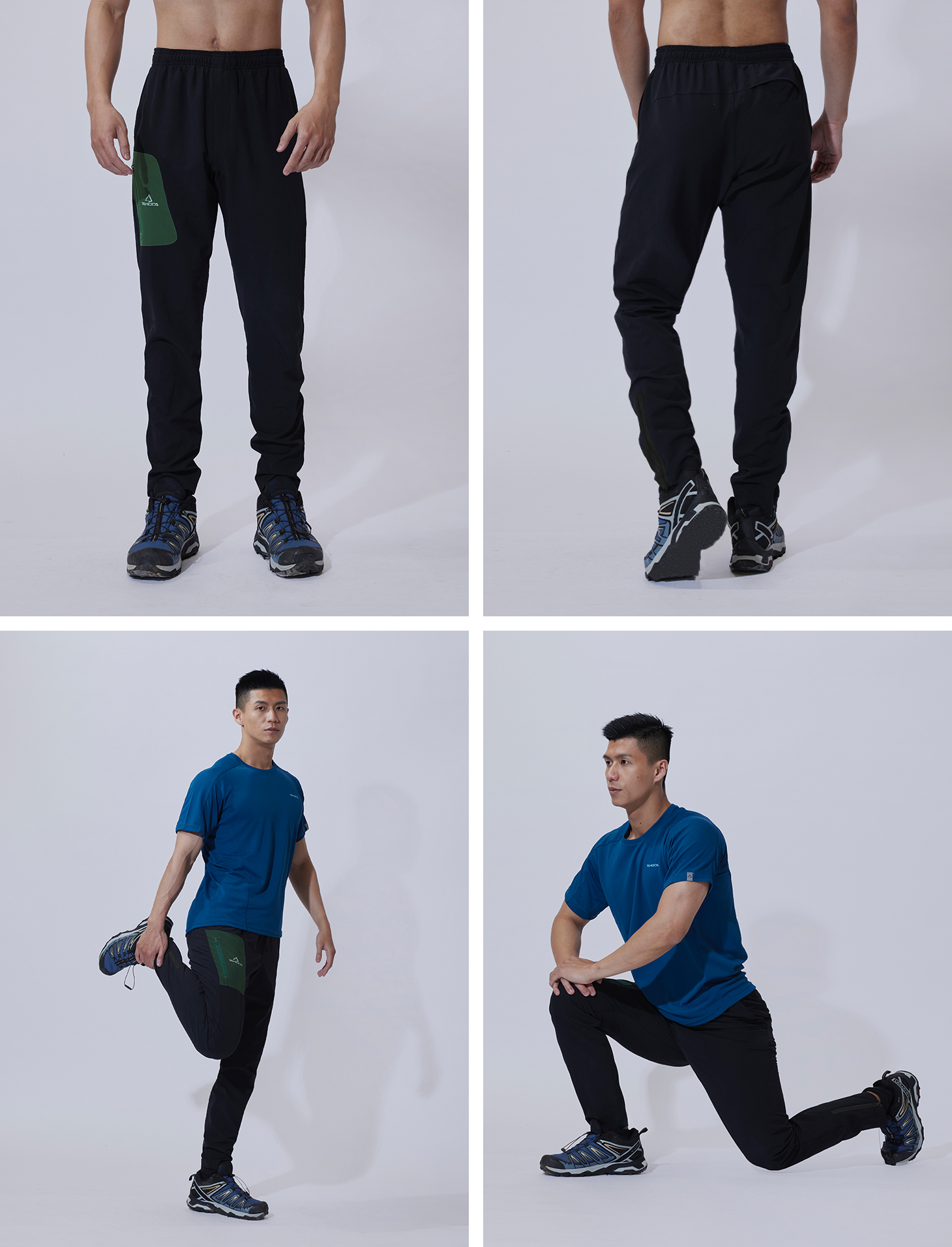 TAKODA 輕量彈性多功能快乾長褲 男款 黑色