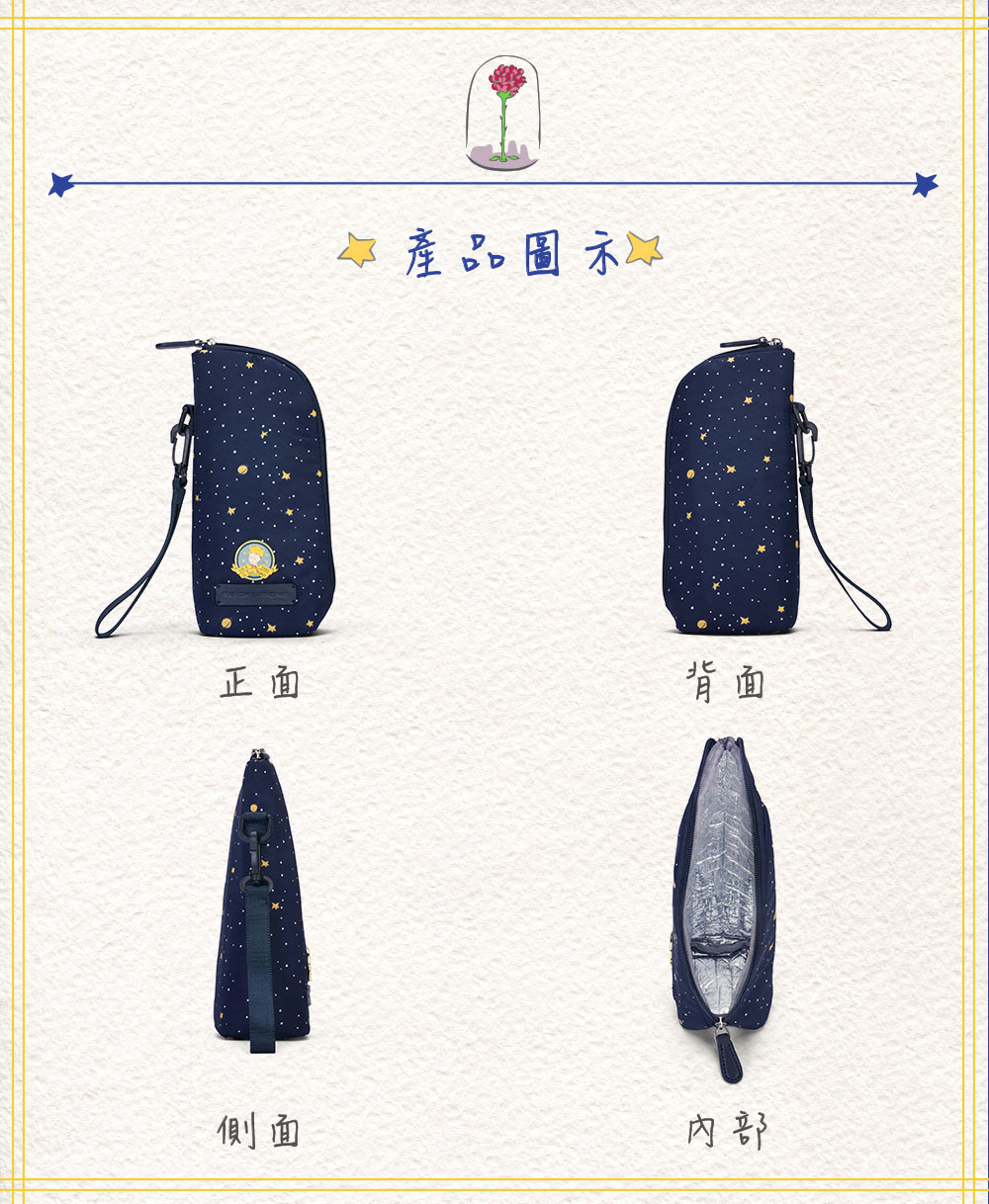 【小王子Le Petit Prince聯名款】閃耀星空親子系列 多用途萬用袋-星空藍 FXG224-98
