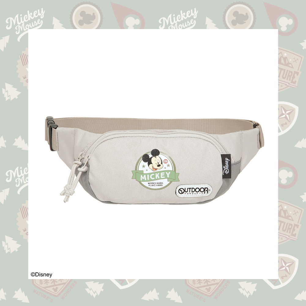 【OUTDOOR】迪士尼Disney-米奇與好朋友腰包-灰綠色 ODDY22D05GG