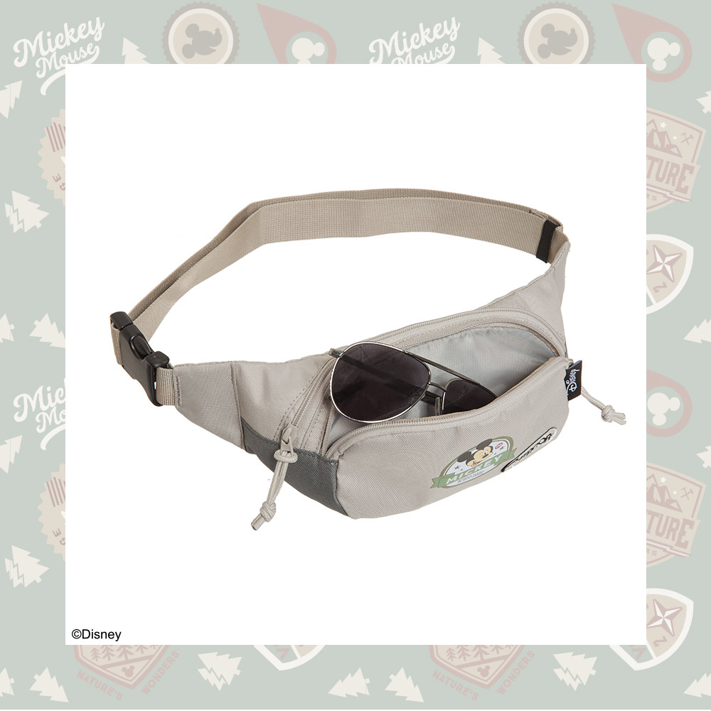 【OUTDOOR】迪士尼Disney-米奇與好朋友腰包-灰綠色 ODDY22D05GG