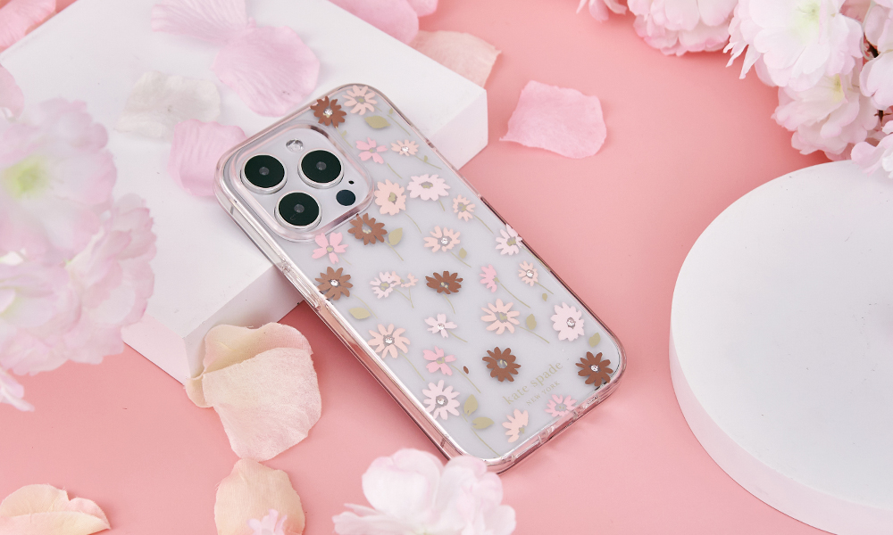 Gift lanyard)【kate spade】iPhone 14 series boutique mobile phone case early  spring flower language - Shop COACH Fashion Tech Phone Cases - Pinkoi