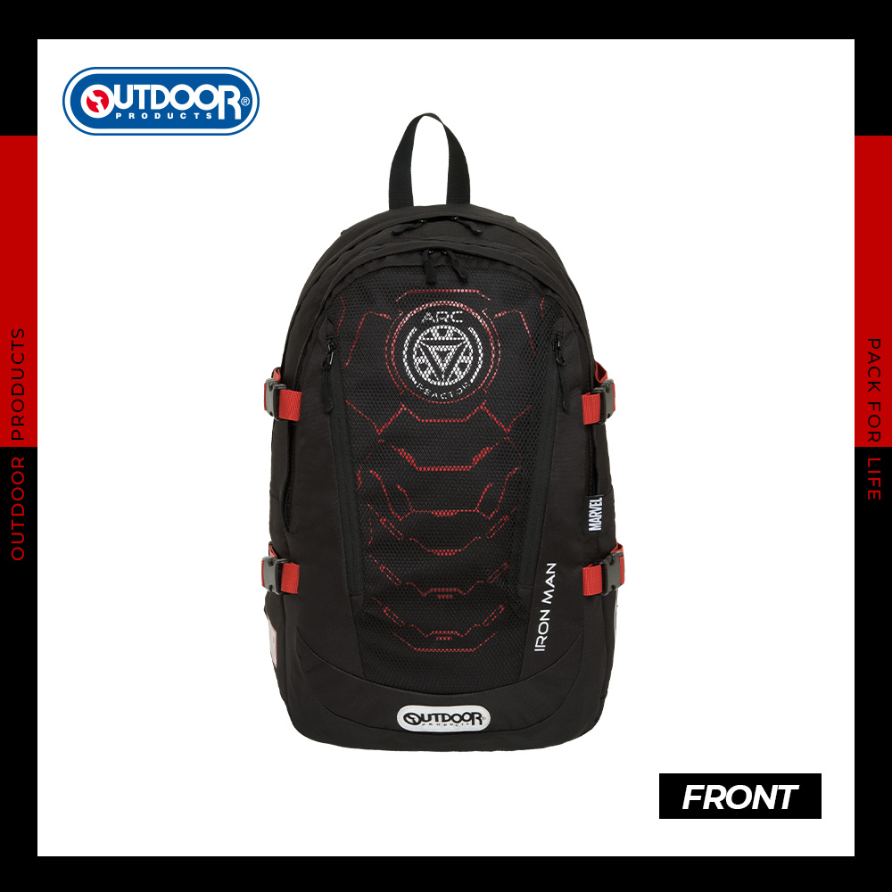 【OUTDOOR】漫威英雄MARVEL-鋼鐵人後背包-黑色 ODDY22H01BK
