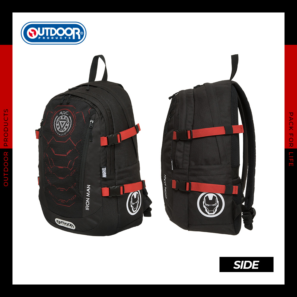 【OUTDOOR】漫威英雄MARVEL-鋼鐵人後背包-黑色 ODDY22H01BK