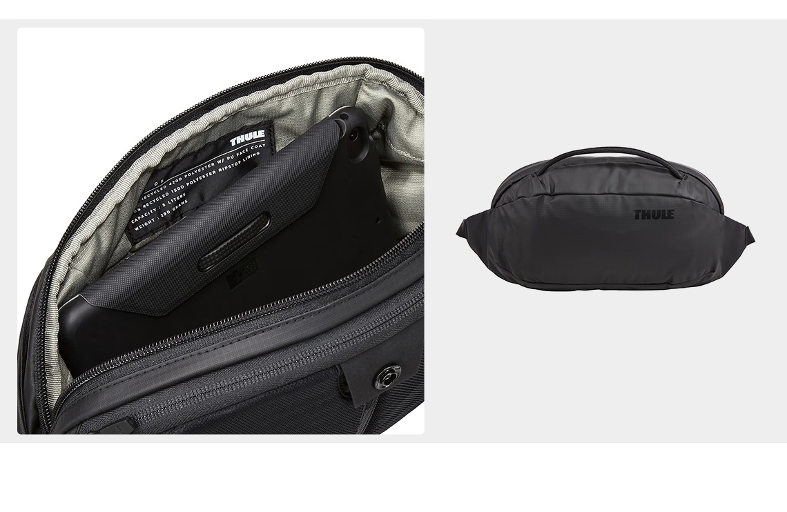 THULEECYCLED POLYESTER FACE RECYCLED POLYESTER RIPSTOP LININGCAPACITY WEIGHT THULE