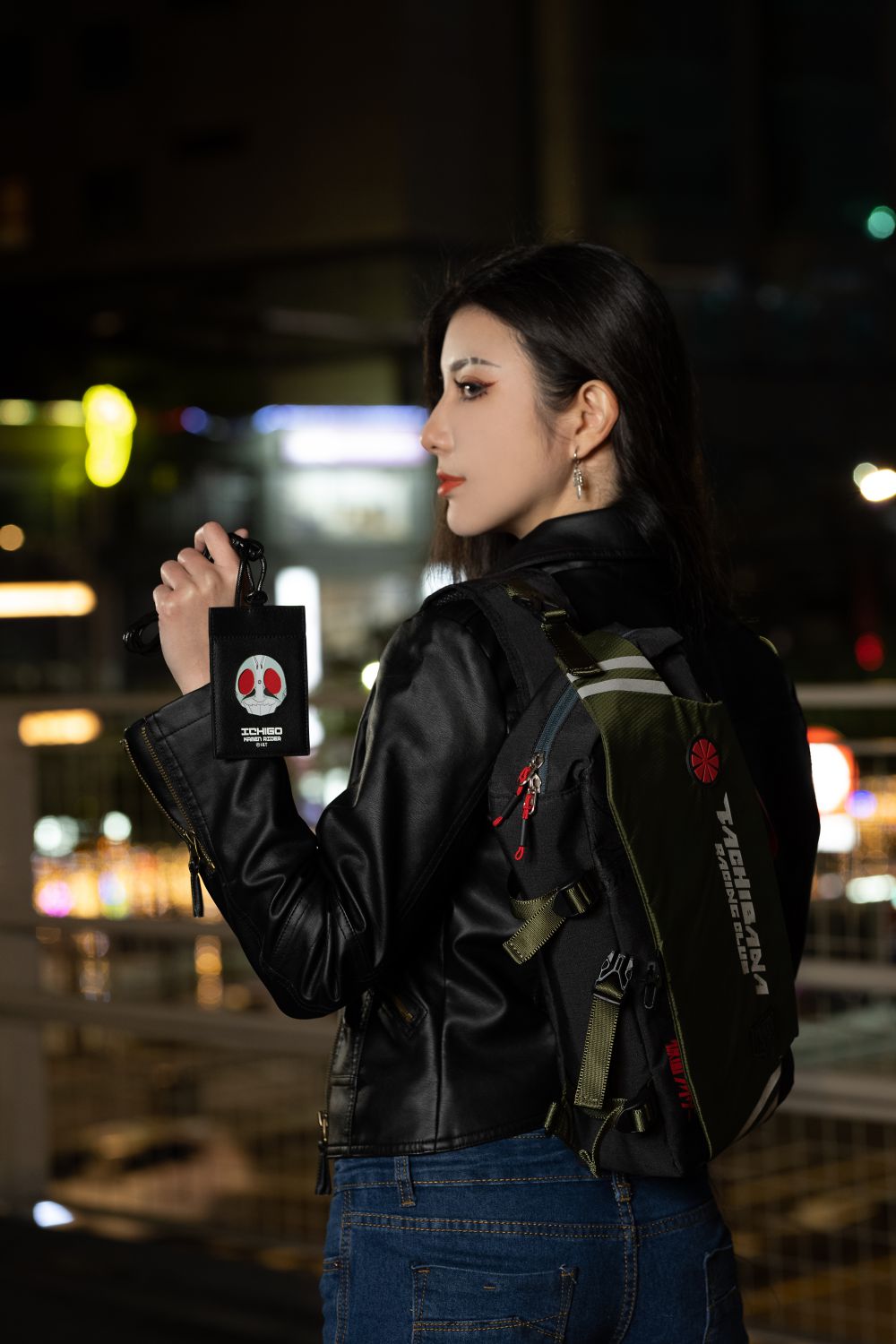 【假面騎士】1號 真皮證件套 #黑 KMRW003-01