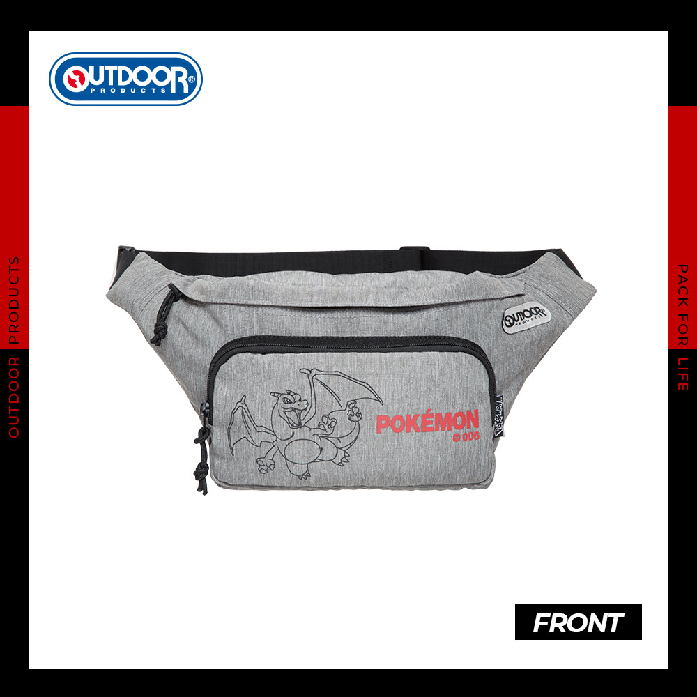 【OUTDOOR】寶可夢Pokemon-噴火龍腰包-灰色 ODGO22E04GY