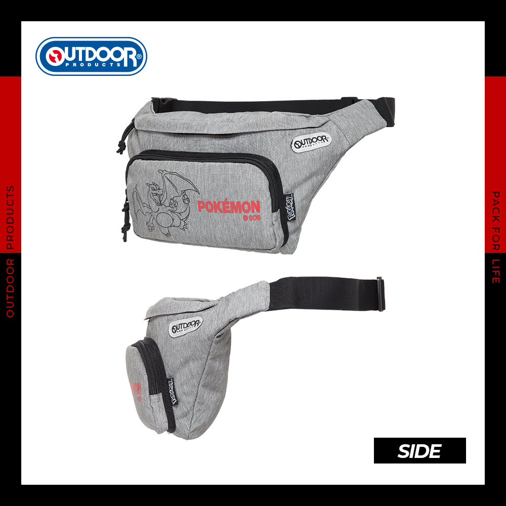 【OUTDOOR】寶可夢Pokemon-噴火龍腰包-灰色 ODGO22E04GY