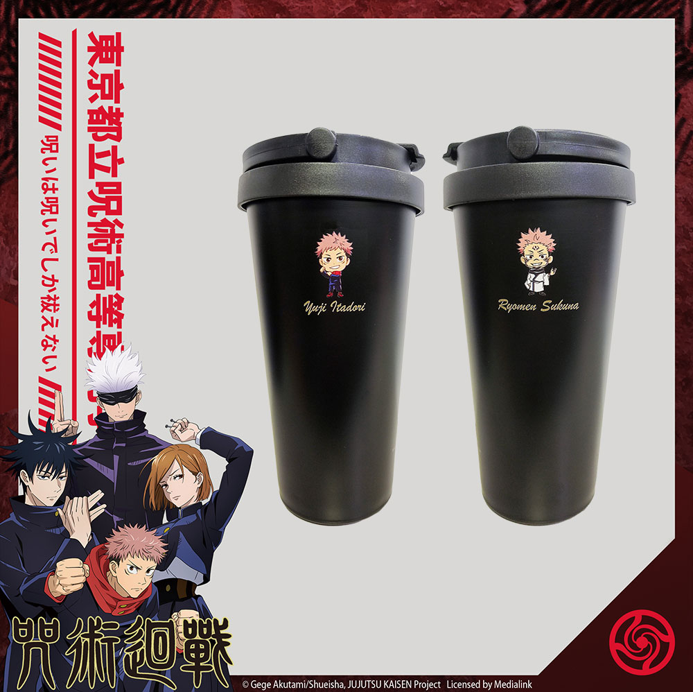 【咒術迴戰】咒術迴戰 虎杖悠仁&兩面宿儺 隨行杯 #黑 JK22A437BK