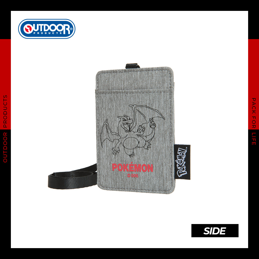 【OUTDOOR】寶可夢Pokemon-噴火龍票卡證件套-灰色 ODGO22E07GY
