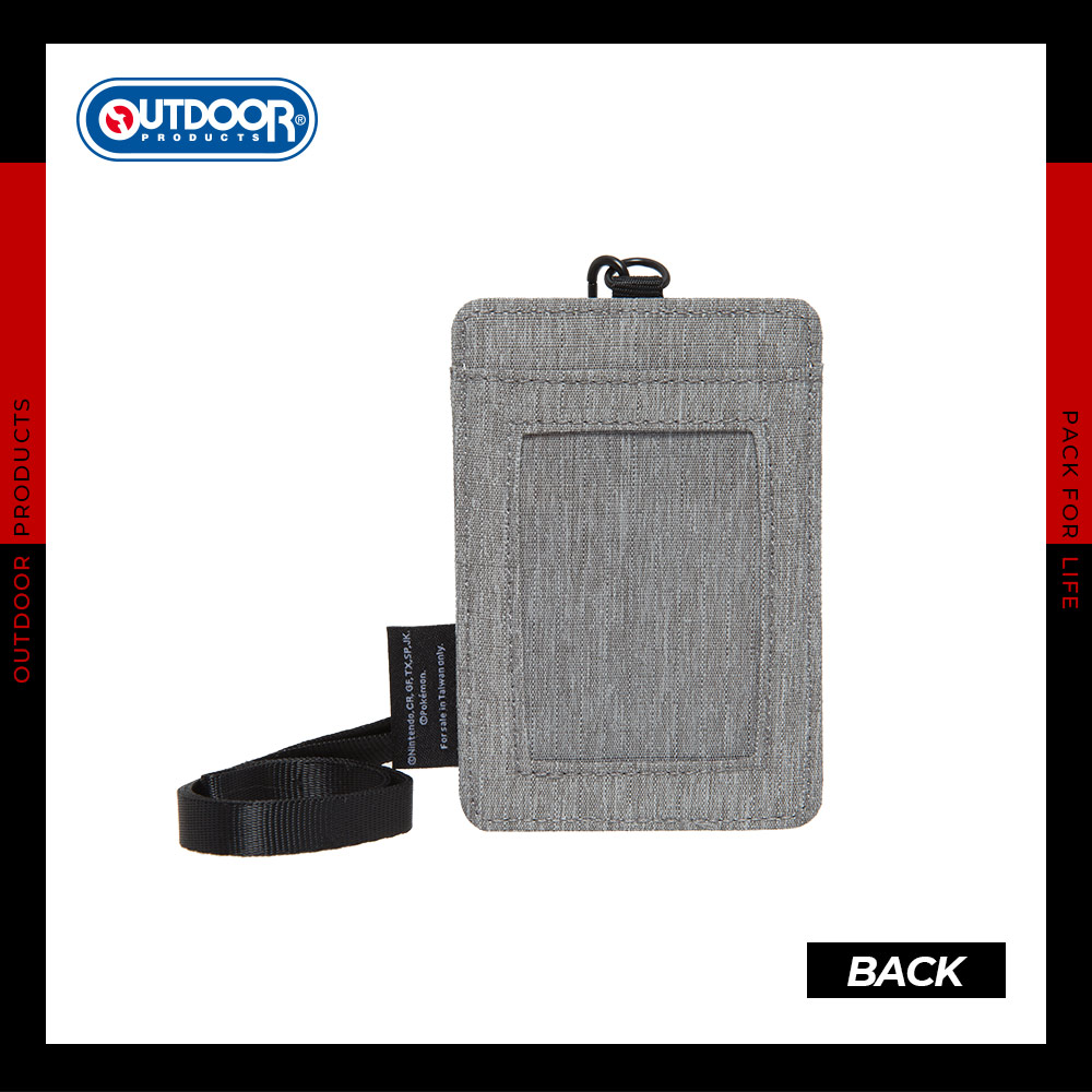 【OUTDOOR】寶可夢Pokemon-噴火龍票卡證件套-灰色 ODGO22E07GY