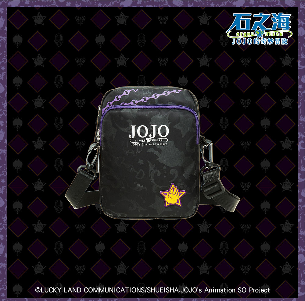 【JoJo的奇妙冒險 石之海】空條承太郎 直式側背包 #黑 JO22A261BK