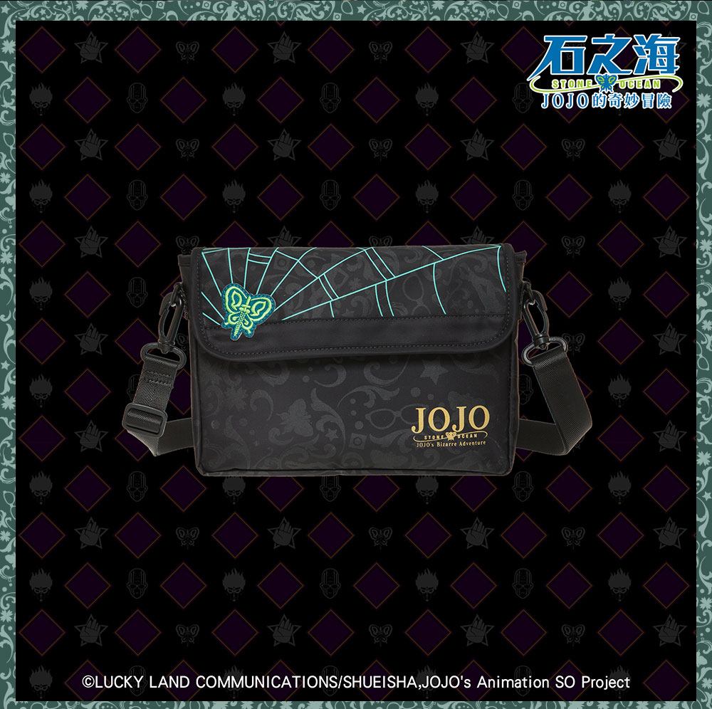 【JoJo的奇妙冒險 石之海】空條徐倫 橫式側背包 #黑 JO22A162BK