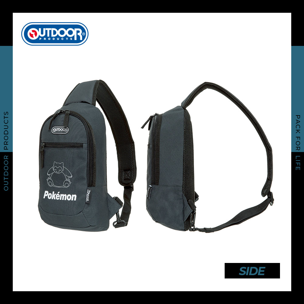 【OUTDOOR】寶可夢Pokemon-夜光卡比獸單肩包-碳灰色 ODGO22O02CL