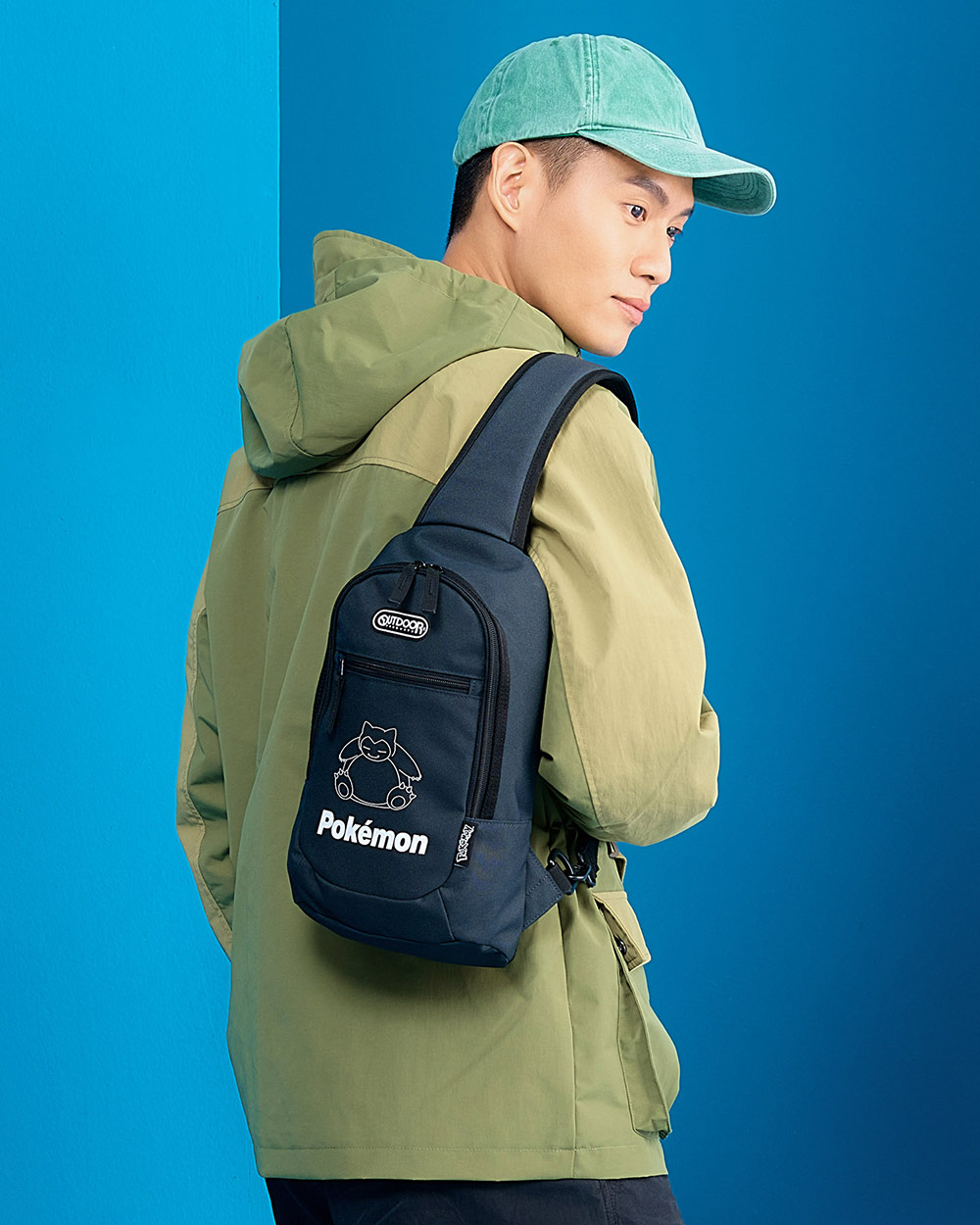 【OUTDOOR】寶可夢Pokemon-夜光卡比獸單肩包-碳灰色 ODGO22O02CL