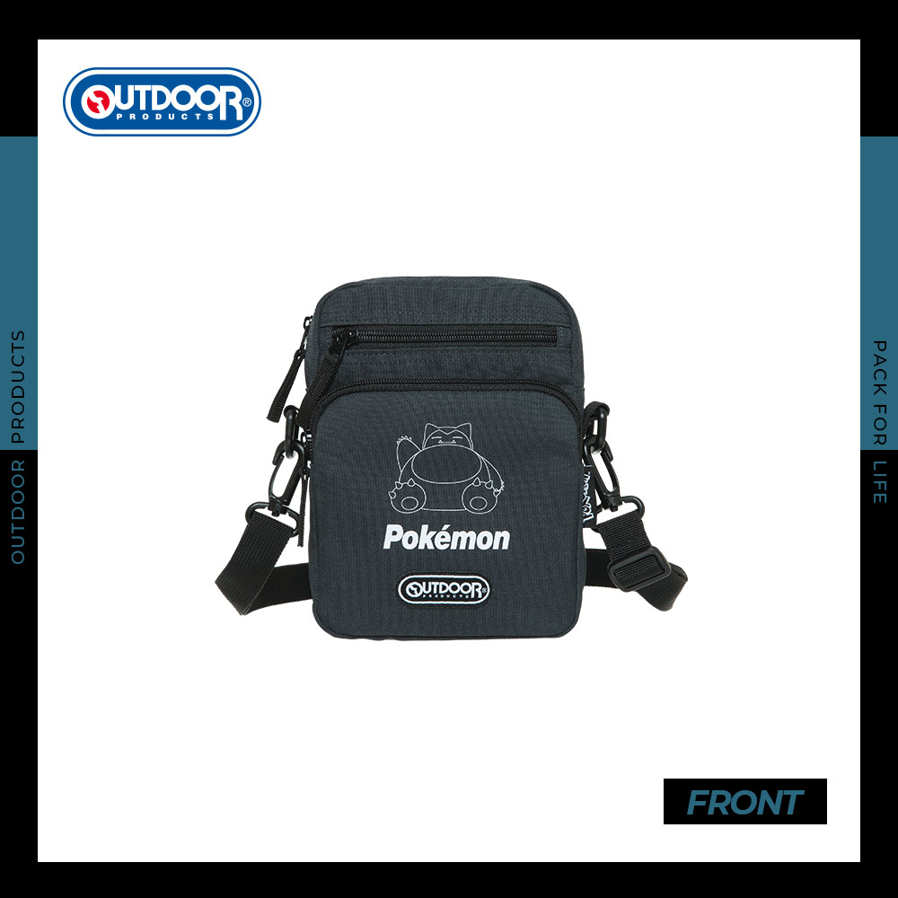 【OUTDOOR】寶可夢Pokemon夜光卡比獸直式側背包-碳灰色 ODGO22O03CL