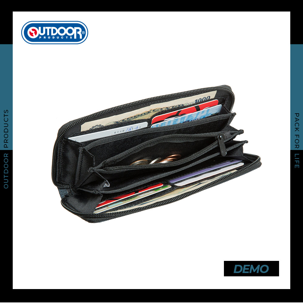 【OUTDOOR】寶可夢Pokemon夜光卡比獸長夾-碳灰色 ODGO22O04CL