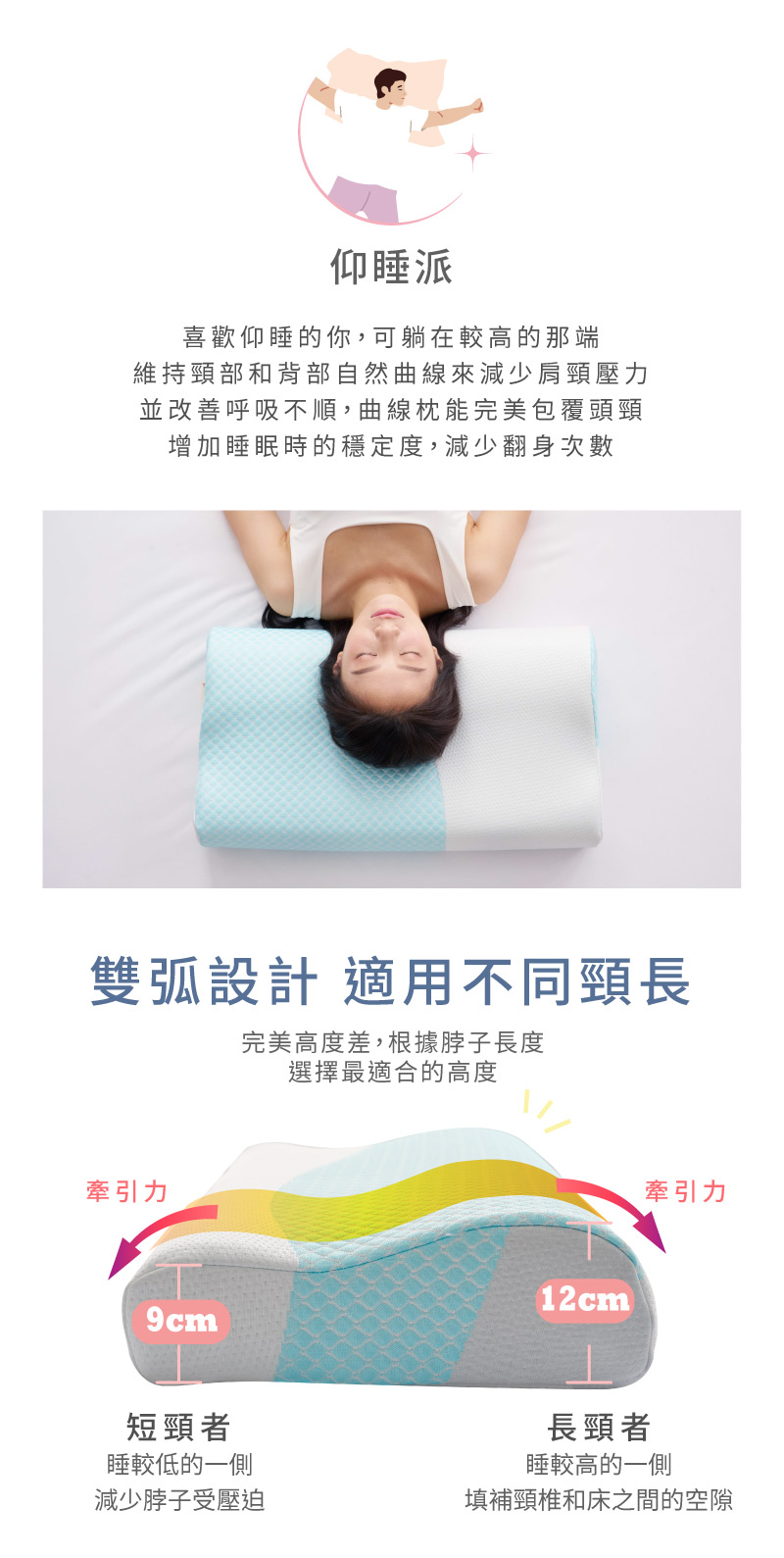 ELVIS 愛菲斯 - 人體工學冰涼曲線枕