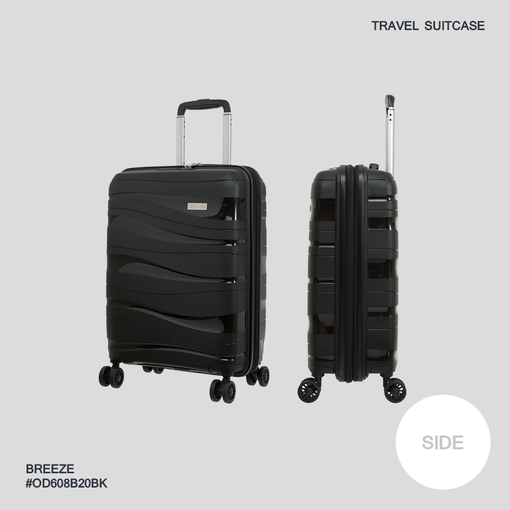【OUTDOOR】BREEZE -20吋拉鍊箱-黑色 OD608B20BK