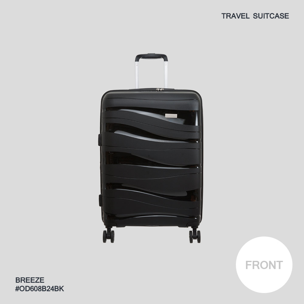 【OUTDOOR】BREEZE -24吋拉鍊箱-黑色 OD608B24BK