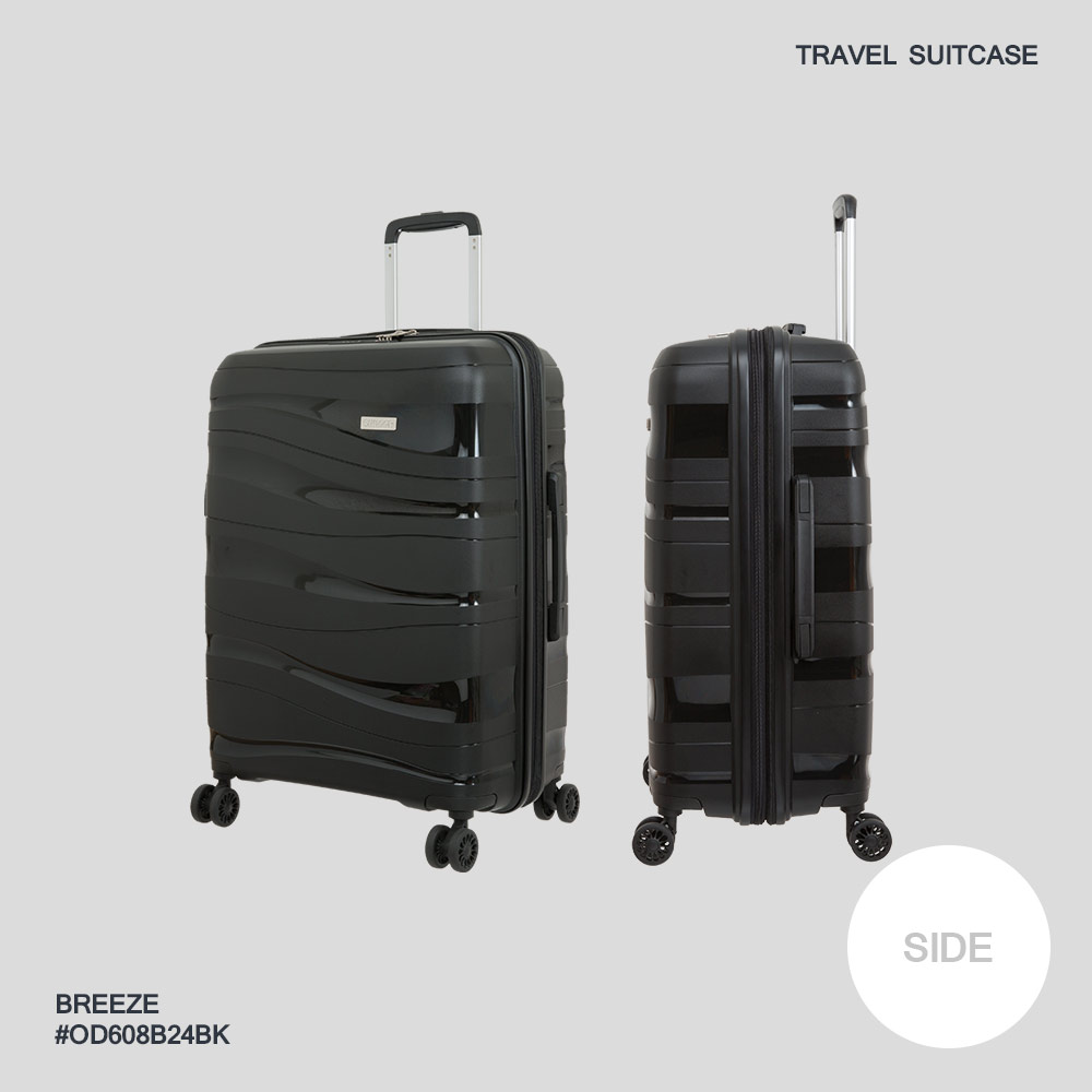 【OUTDOOR】BREEZE -24吋拉鍊箱-黑色 OD608B24BK