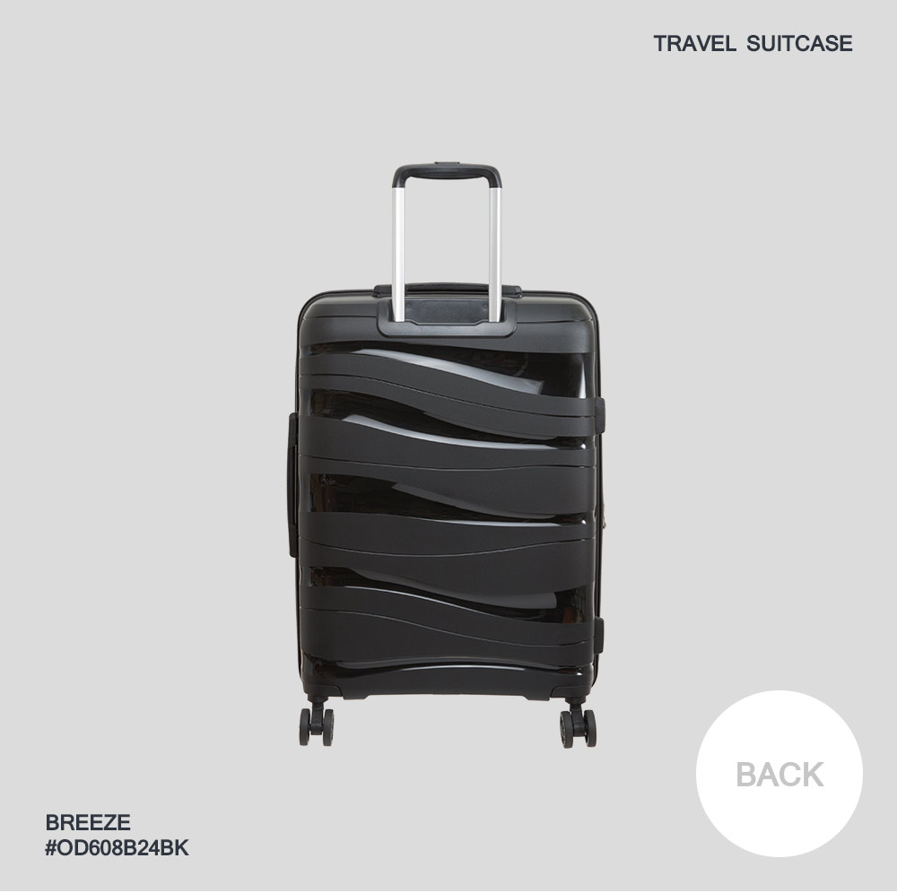 【OUTDOOR】BREEZE -24吋拉鍊箱-黑色 OD608B24BK