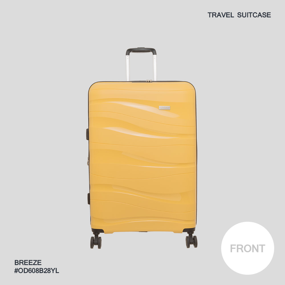 【OUTDOOR】BREEZE -28吋拉鍊箱-黃色 OD608B28YL