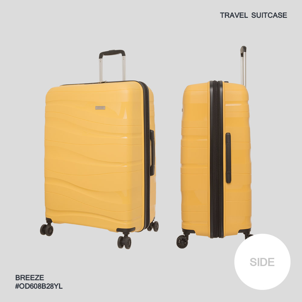【OUTDOOR】BREEZE -28吋拉鍊箱-黃色 OD608B28YL