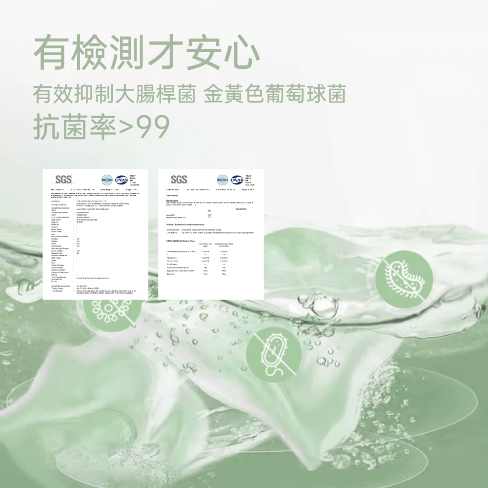 有檢測才安心有效抑制大腸桿菌 金黃色葡萄球菌抗菌率99SGSSGS