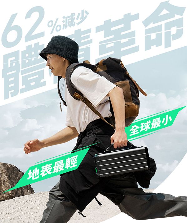 62%減少體革命全球最小地表最輕