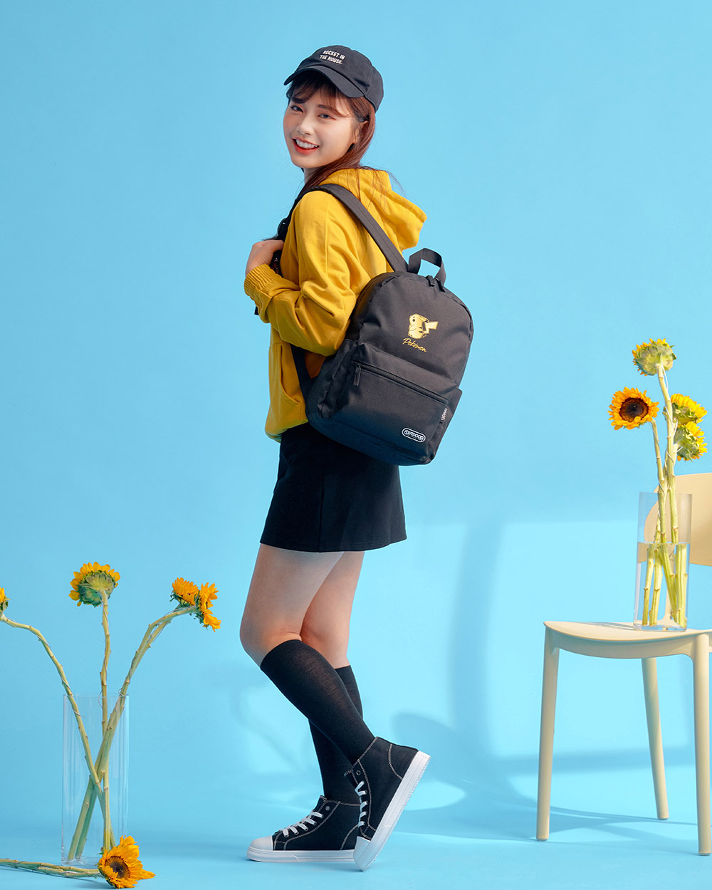 【OUTDOOR】寶可夢Pokemon-金典皮卡丘後背包-黑色 ODGO22S01BK