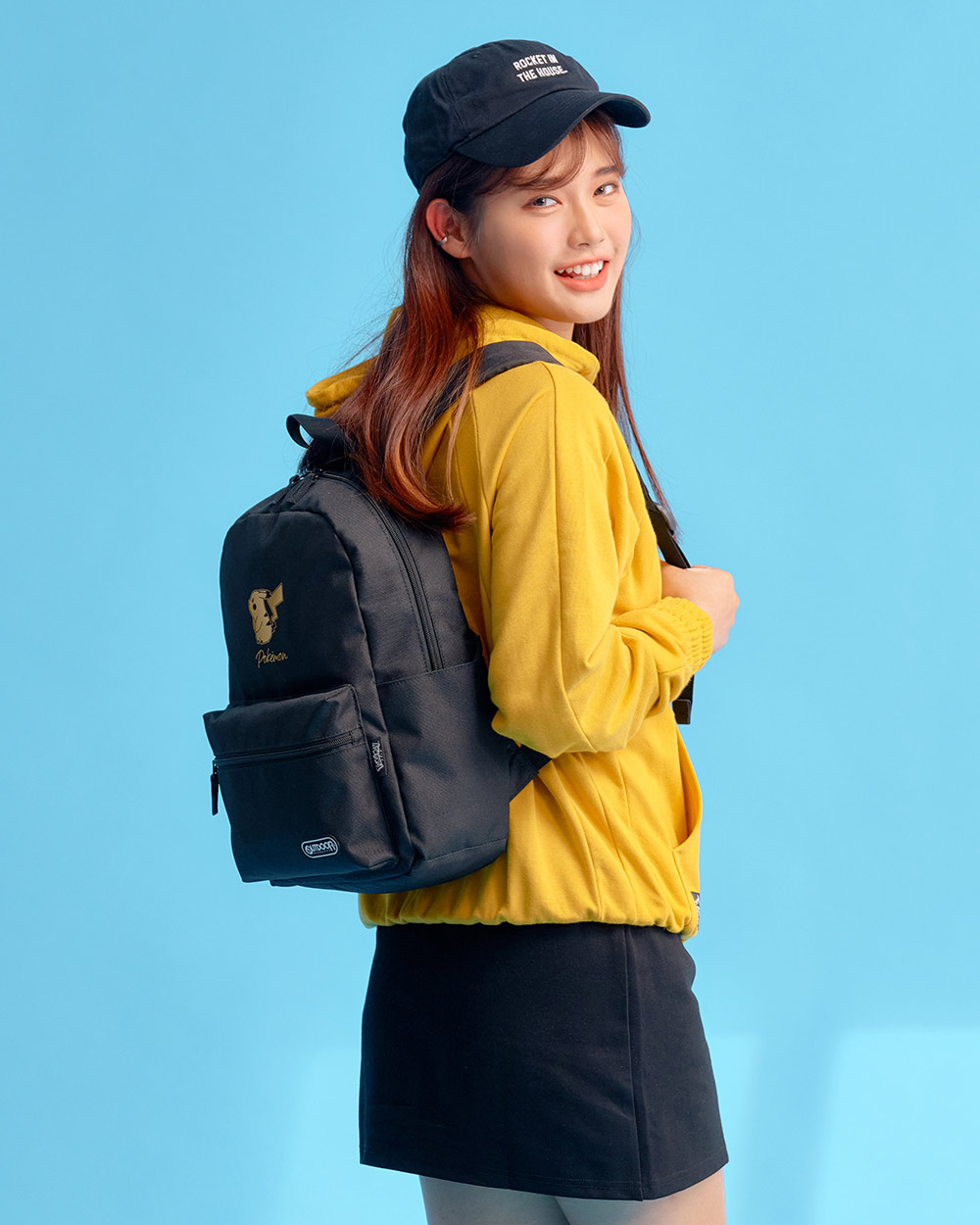 【OUTDOOR】寶可夢Pokemon-金典皮卡丘後背包-黑色 ODGO22S01BK