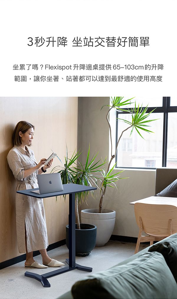 flexispot-氣壓式升降邊桌X