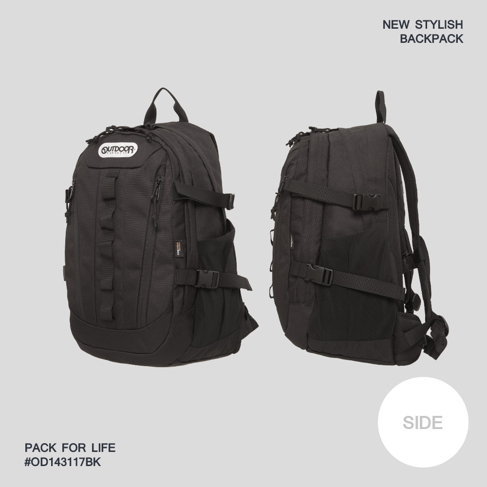 【OUTDOOR】風格前線-14吋電腦後背包-黑色 OD143117BK