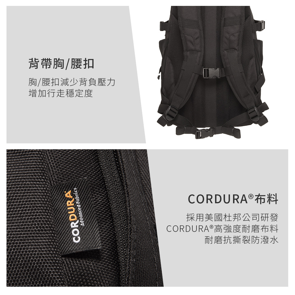 【OUTDOOR】風格前線-14吋電腦後背包-黑色 OD143117BK
