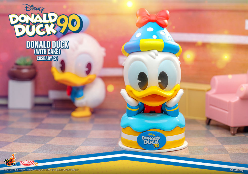 DONALDDONALD WITH CAKE)COSBABY (S) PROTOTYPE SHOWN FINAL PRODUCT MAY BE SLIGHTLY DIFFERENTDONALDDUCKDisney