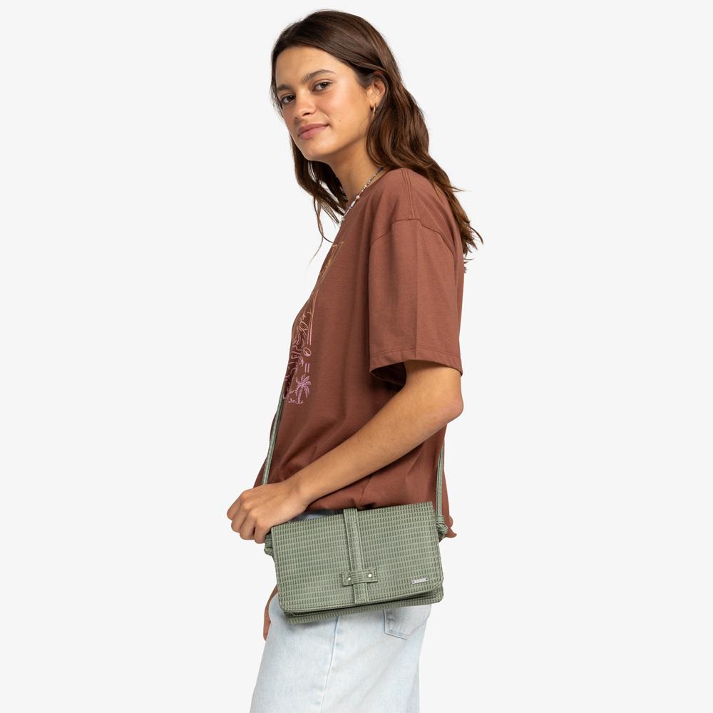 【ROXY】SINGING WAVES CROSSBODY 肩背包 綠色(ERJBP04748)
