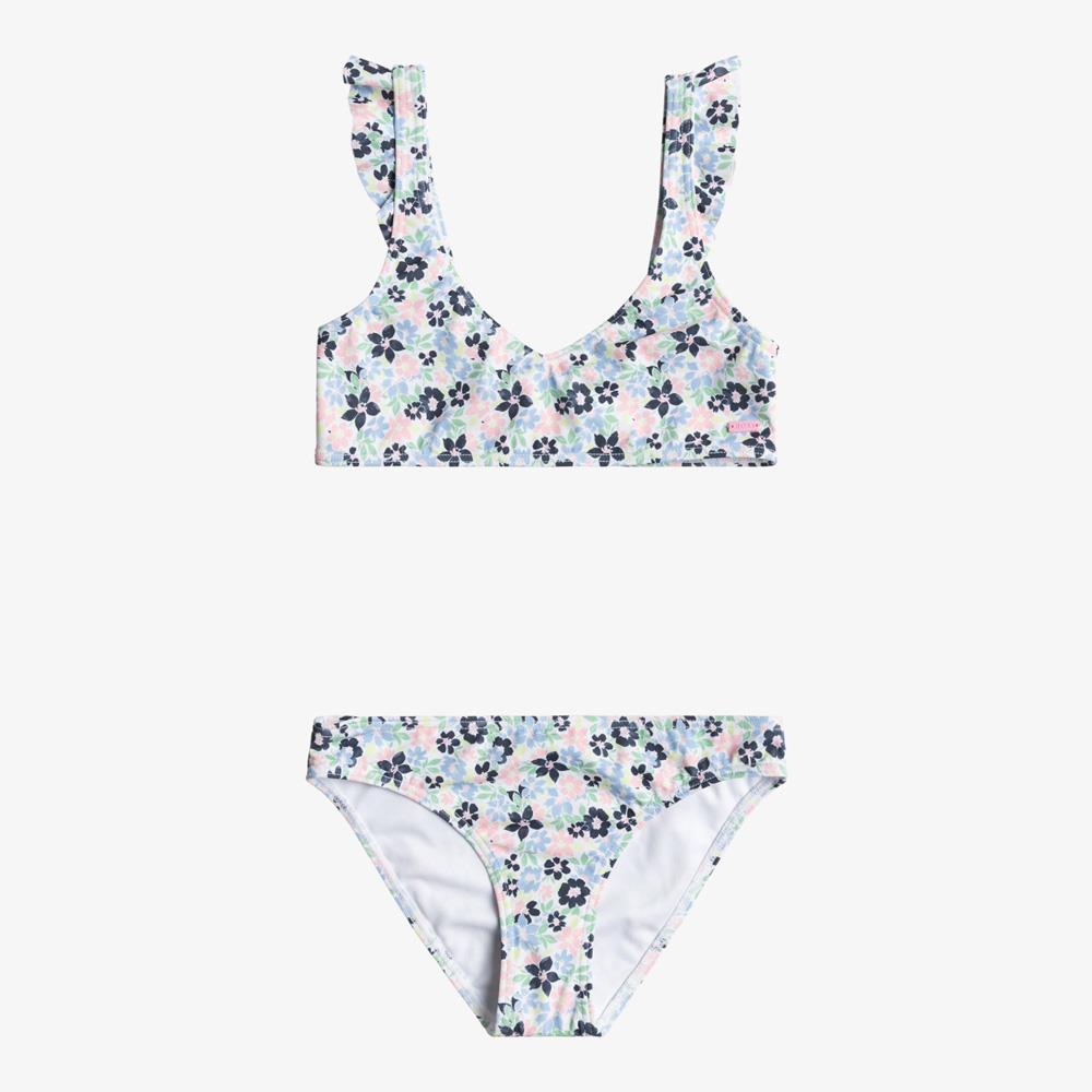 【ROXY】DREAMER RUFFLE BRALETTE SET 青少女比基尼 藍色(ERGX203549)