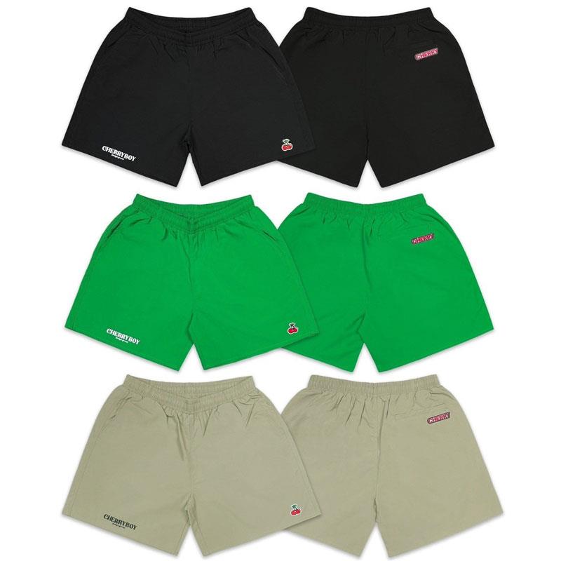 CHERRYBOY CB24011 SMOOTH NYLON SHORTS 小櫻桃布章 尼龍短褲 (三色)